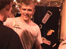 Gavin talks to Tao at Newton Abbot station